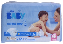 CARREFOUR BABY ULTRA DRY LUIERS MAAT 4 CARREFOUR BABY ULTRA DRY LUIERS MAAT 4
