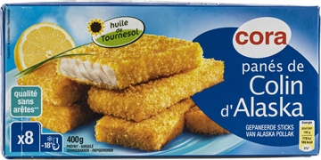 CORA GEPANEERDE STICKS VAN ALASKA POLLAK CORA GEPANEERDE STICKS VAN ALASKA POLLAK