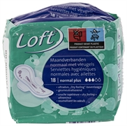 LOFT (ALDI) MAANDVERBANDEN NORMAAL MET VLEUGELS - NORMAL PLUS LOFT (ALDI) MAANDVERBANDEN NORMAAL MET VLEUGELS - NORMAL PLUS