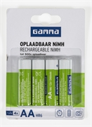 GAMMA OPLAADBARE BATTERIJ AA NIMH 2400 MAH