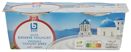 BONI SELECTION (COLRUYT) ECHTE GRIEKSE YOGHURT VOL