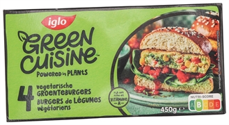 GREEN CUISINE (IGLO) 4 VEGETARISCHE GROENTEBURGERS