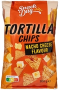SNACK DAY (LIDL) TORTILLA CHIPS NACHO CHEESE FLAVOUR