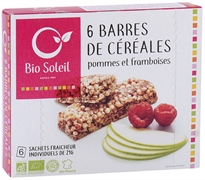 BIOSOLEIL BARRES DE CÉRÉALES POMMES & FRAMBOISES