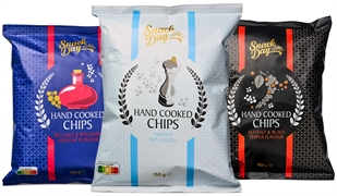 SNACK DAY (LIDL) HAND COOKED CHIPS LIGHT SEA SALTED