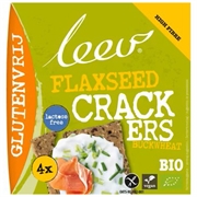 LEEV FLAXSEED CRACKERS BUCKWHEAT BIO