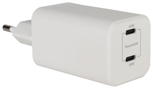 BLUEBUILT POWER DELIVERY OPLADER MET 2 POORTEN USB C 65W