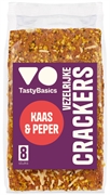 TASTYBASICS VEZELRIJKE CRACKERS KAAS & PEPER