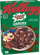 KELLOGG'S TARWEKORRELS MET CHOCOLADESMAAK, VERRIJKT MET VITAMINEN EN IJZER.