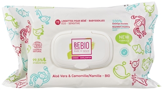 BEBIO LINGETTES POUR BÉBÉ ALOÉ VERA & KAMILLE