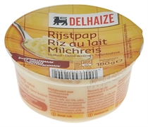 DELHAIZE RIJSTPAP HALFVOL VANILLESMAAK 180G