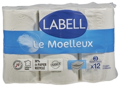 LABELL (INTERMARCHÉ) LE MOELLEUX-WIT TOILETPAPIER 3 LAGEN