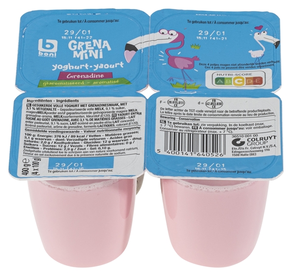 BONI SELECTION (COLRUYT) GRENA MINI YOGHURT test en review